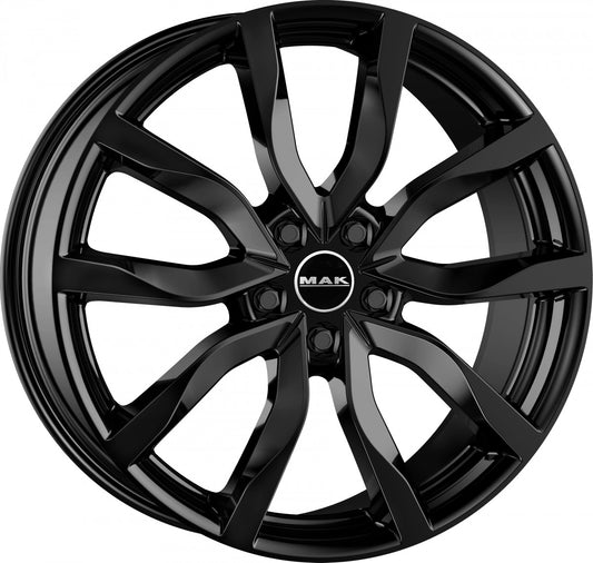 Mak Highlands gloss black 8x19 ET38 - LK5/105 ML56.6