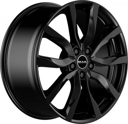 Mak Highlands gloss black 8x19 ET45 - LK5/108 ML63.4