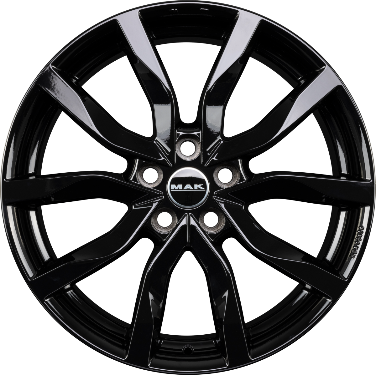 Mak Highlands gloss black Alufelge 9.5x20 Zoll ET40 LK 5x120 ML72.6 – Bild 4