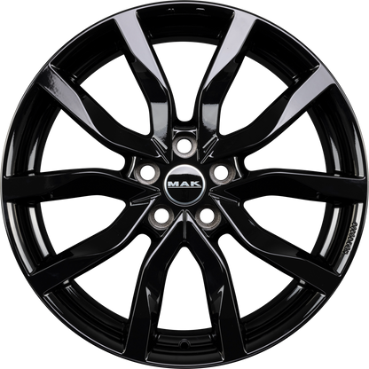 Mak Highlands gloss black Alufelge 9.5x20 Zoll ET40 LK 5x120 ML72.6 – Bild 4
