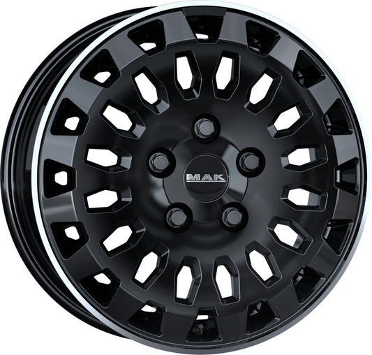 Mak Overland gloss black mirror ring 6.5x16 ET50 - LK6/130 ML84.1