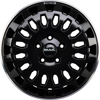 Mak Overland gloss black mirror ring Alufelge 6.5x16 Zoll ET57 LK 5x120 ML64.1 – Bild 4