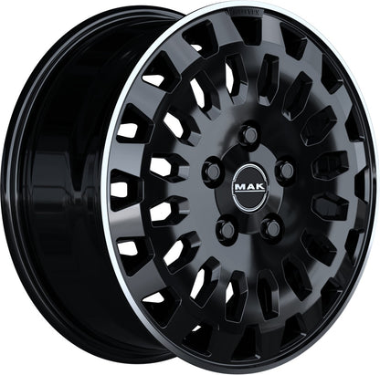 Mak Overland gloss black mirror ring 6.5x16 ET57 - LK5/120 ML64.1