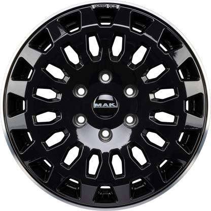 Mak Overland gloss black mirror ring Alufelge 7x17 Zoll ET50 LK 6x120 ML74.5 – Bild 4