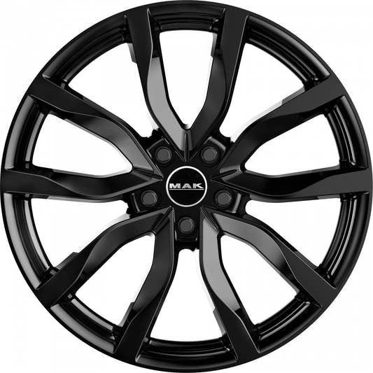 Mak Highlands gloss black 9.5x20 ET29 - LK5/120 ML63.45