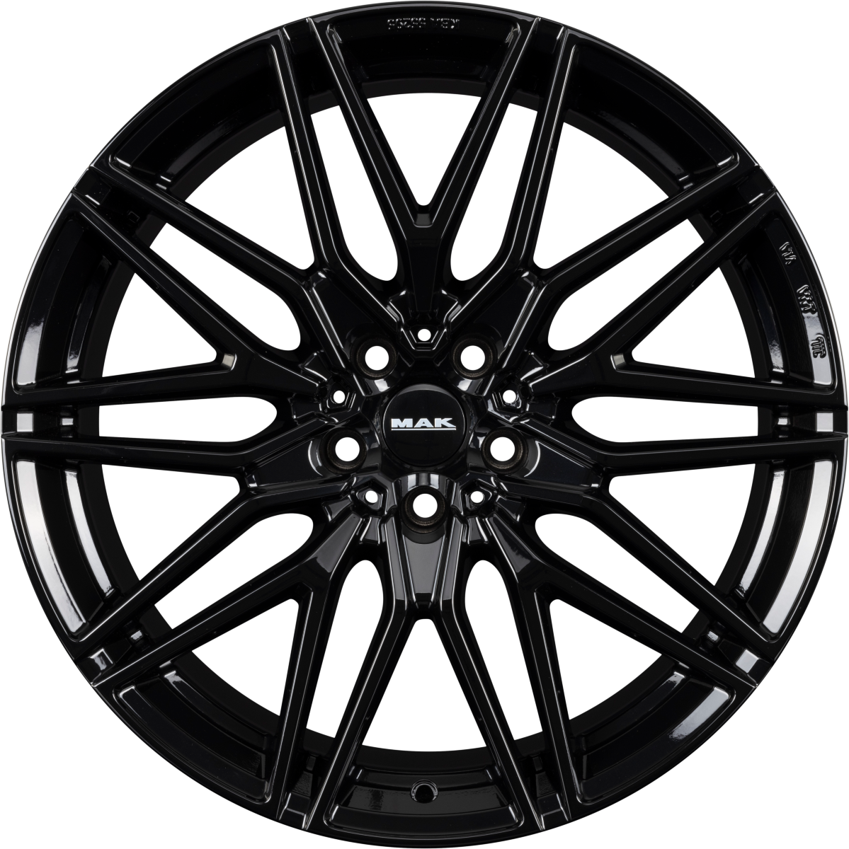 Mak Sturm gloss black Alufelge 10.5x21 Zoll ET41 LK 5x120 ML66.6 – Bild 4