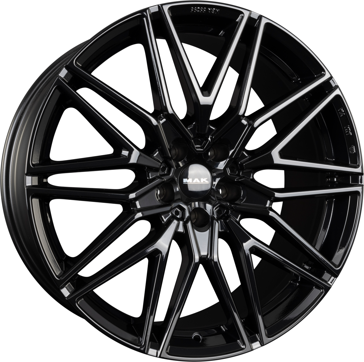 Mak Sturm gloss black Alufelge 10.5x21 Zoll ET41 LK 5x120 ML66.6 – Bild 5