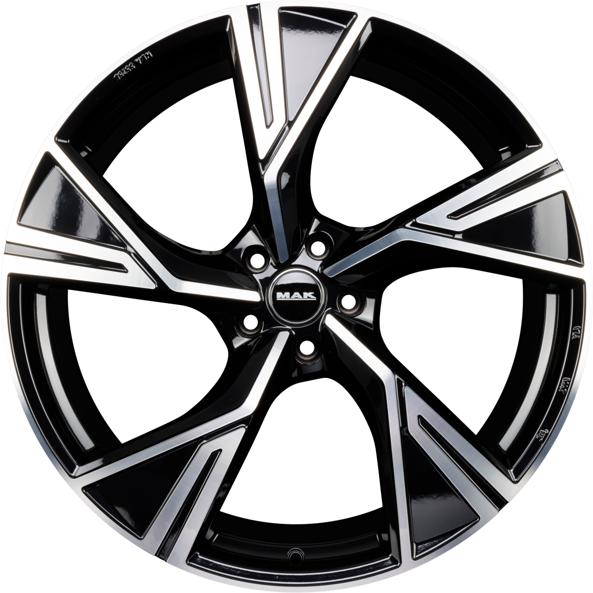 Mak Stark black mirror Alufelge 9.5x22 Zoll ET25 LK 5x112 ML66.45 – Bild 4