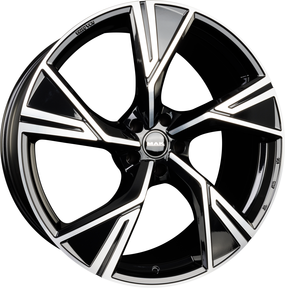 Mak Stark black mirror Alufelge 9.5x22 Zoll ET25 LK 5x112 ML66.45 – Bild 5