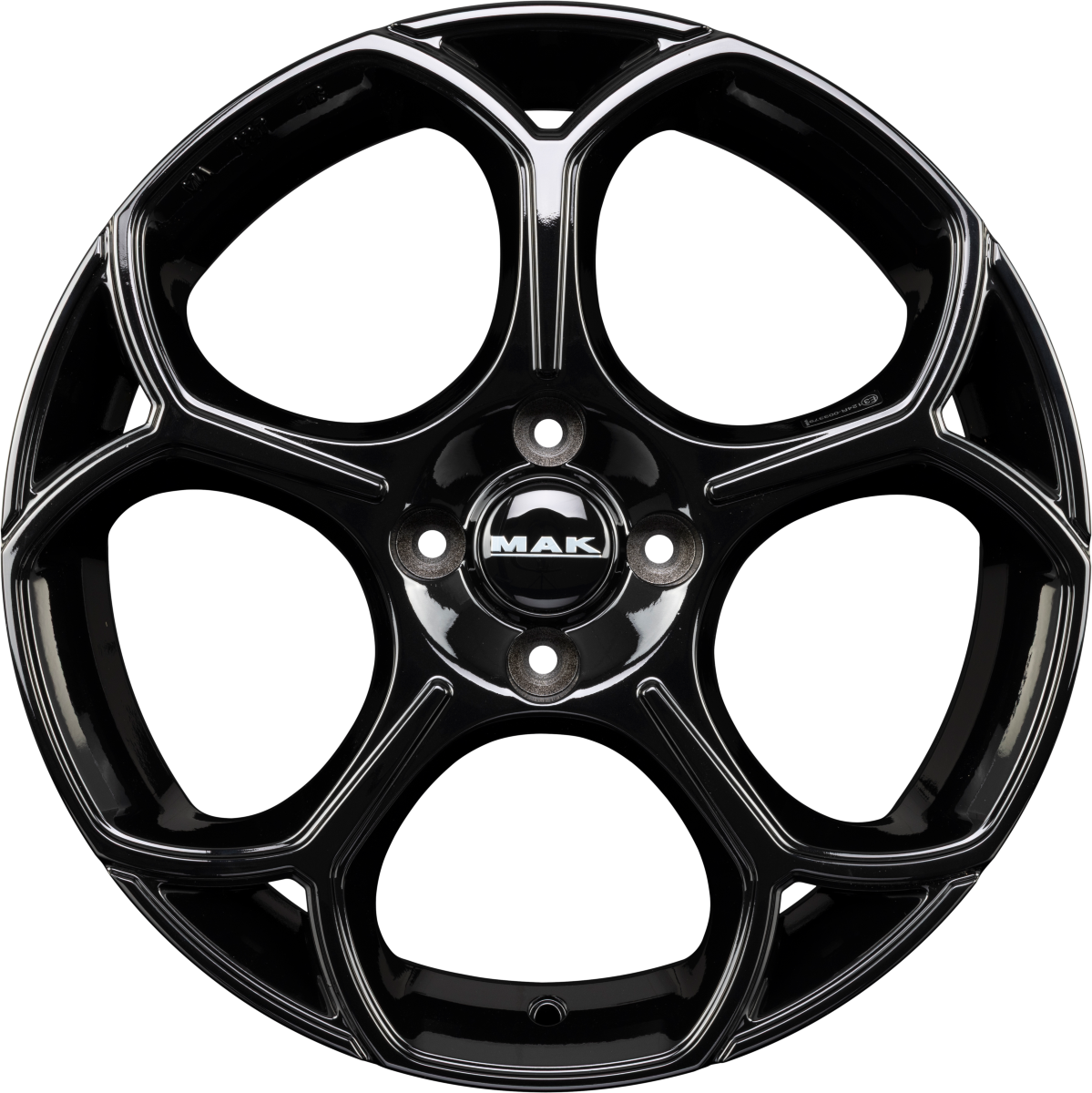 Mak Monza gloss black Alufelge 7x18 Zoll ET35 LK 4x108 ML65.1 – Bild 4