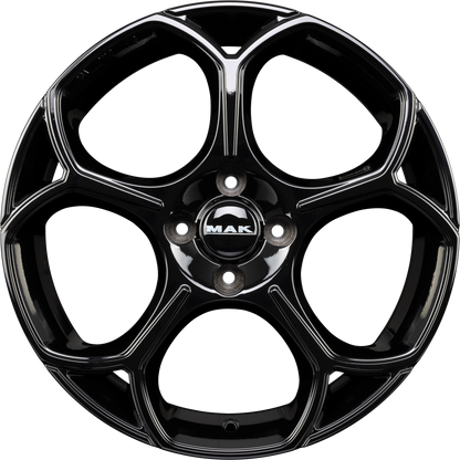 Mak Monza gloss black Alufelge 7x18 Zoll ET35 LK 4x108 ML65.1 – Bild 4