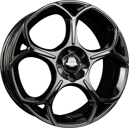 Mak Monza gloss black Alufelge 7x18 Zoll ET35 LK 4x108 ML65.1 – Bild 5