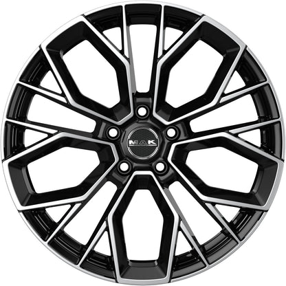 Mak Stilo black mirror Alufelge 8.5x19 Zoll ET38 LK 5x112 ML57.1 – Bild 2