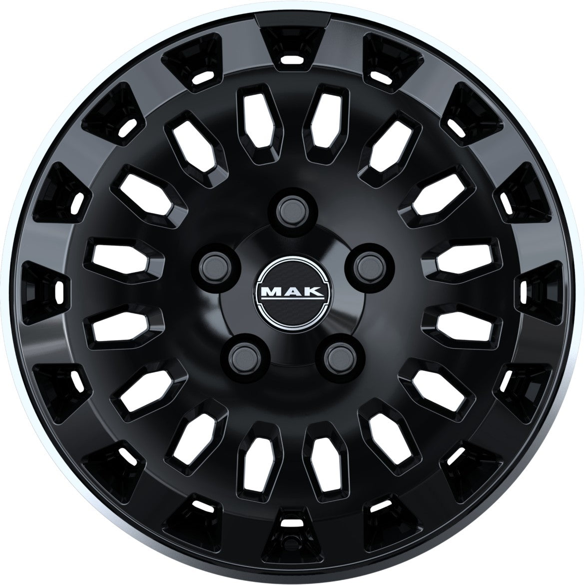 Mak Overland gloss black mirror ring 8x18 ET45 - LK6/120 ML74.5