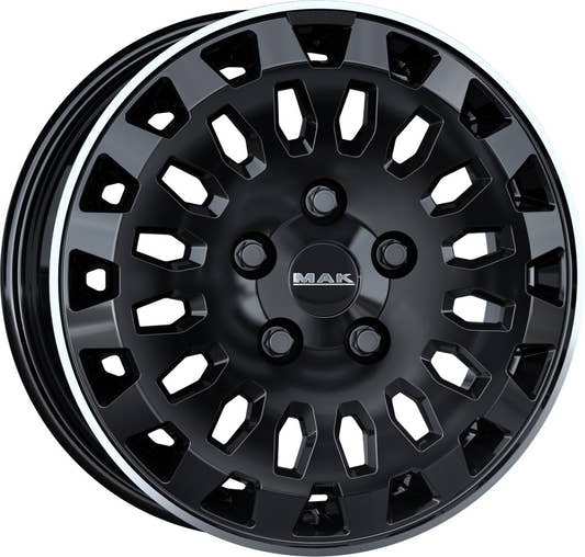 Mak Overland gloss black mirror ring 8x18 ET53 - LK5/118 ML71.1