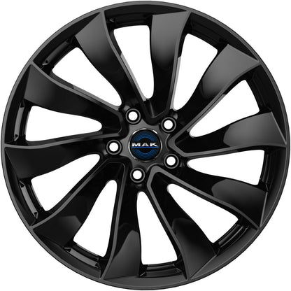 Mak Solar gloss black Alufelge 8.5x19 Zoll ET38 LK 5x114.3 ML64.1 – Bild 2