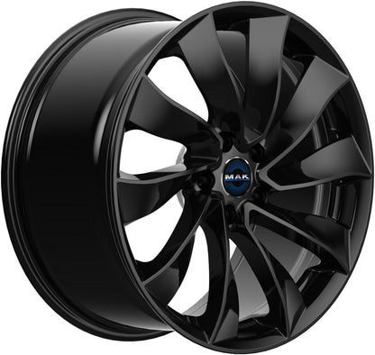 Mak Solar gloss black Alufelge 8.5x19 Zoll ET38 LK 5x114.3 ML64.1 – Bild 3