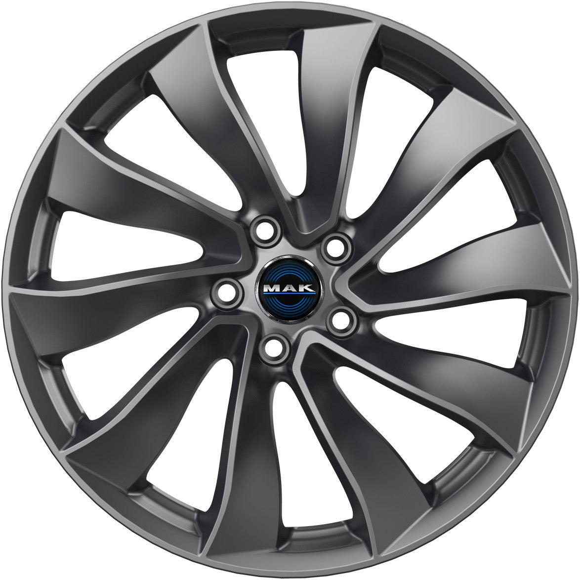 Mak Solar gloss gun metallic 8.5x19 ET38 - LK5/114.3 ML64.1