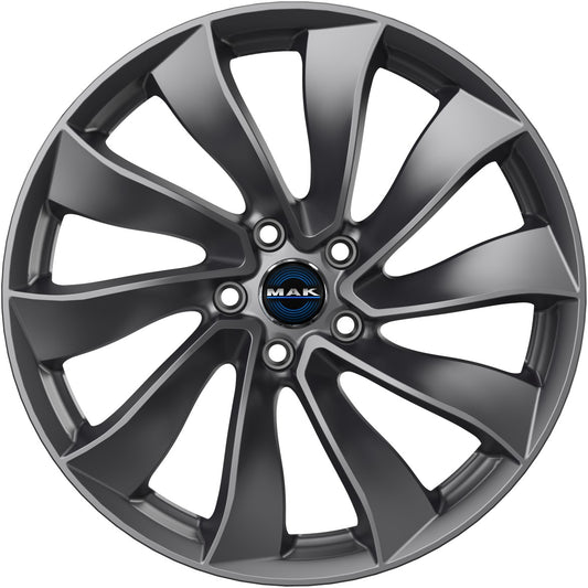 Mak Solar gloss gun metallic 8.5x19 ET38 - LK5/114.3 ML64.1