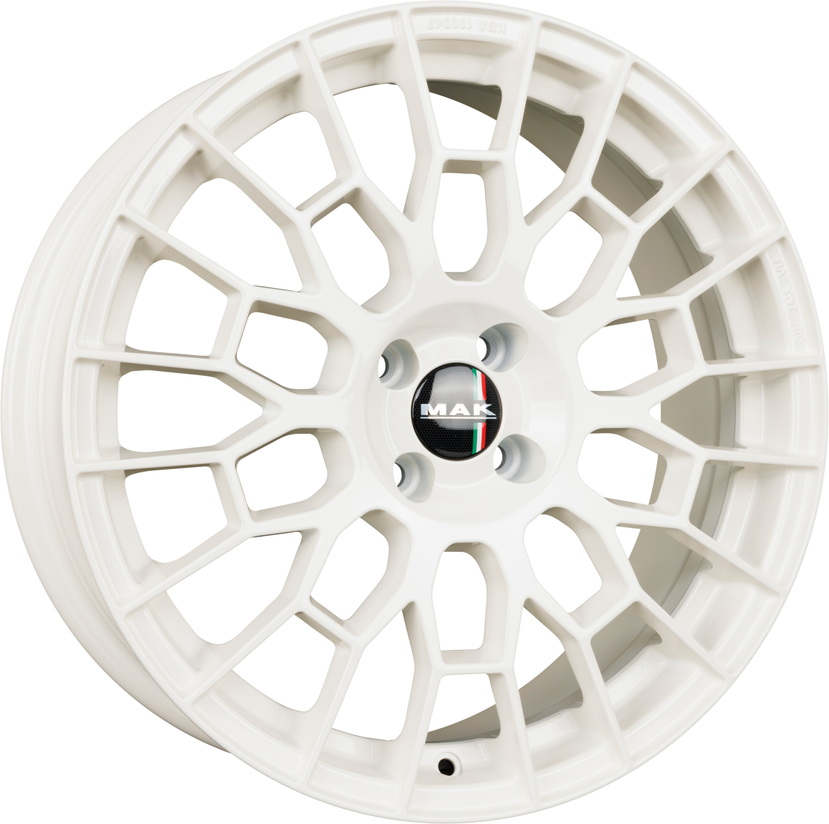 Mak APX gloss white Alufelge 7x17 Zoll ET42 LK 5x108 ML72 – Bild 5
