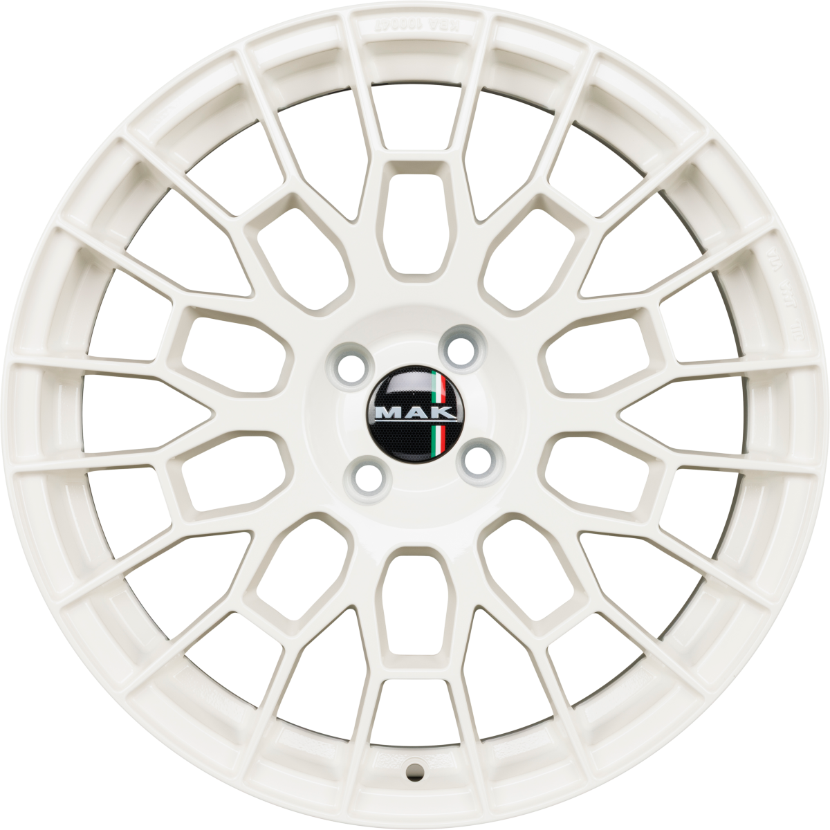 Mak APX gloss white Alufelge 7.5x18 Zoll ET45 LK 5x108 ML72 – Bild 4