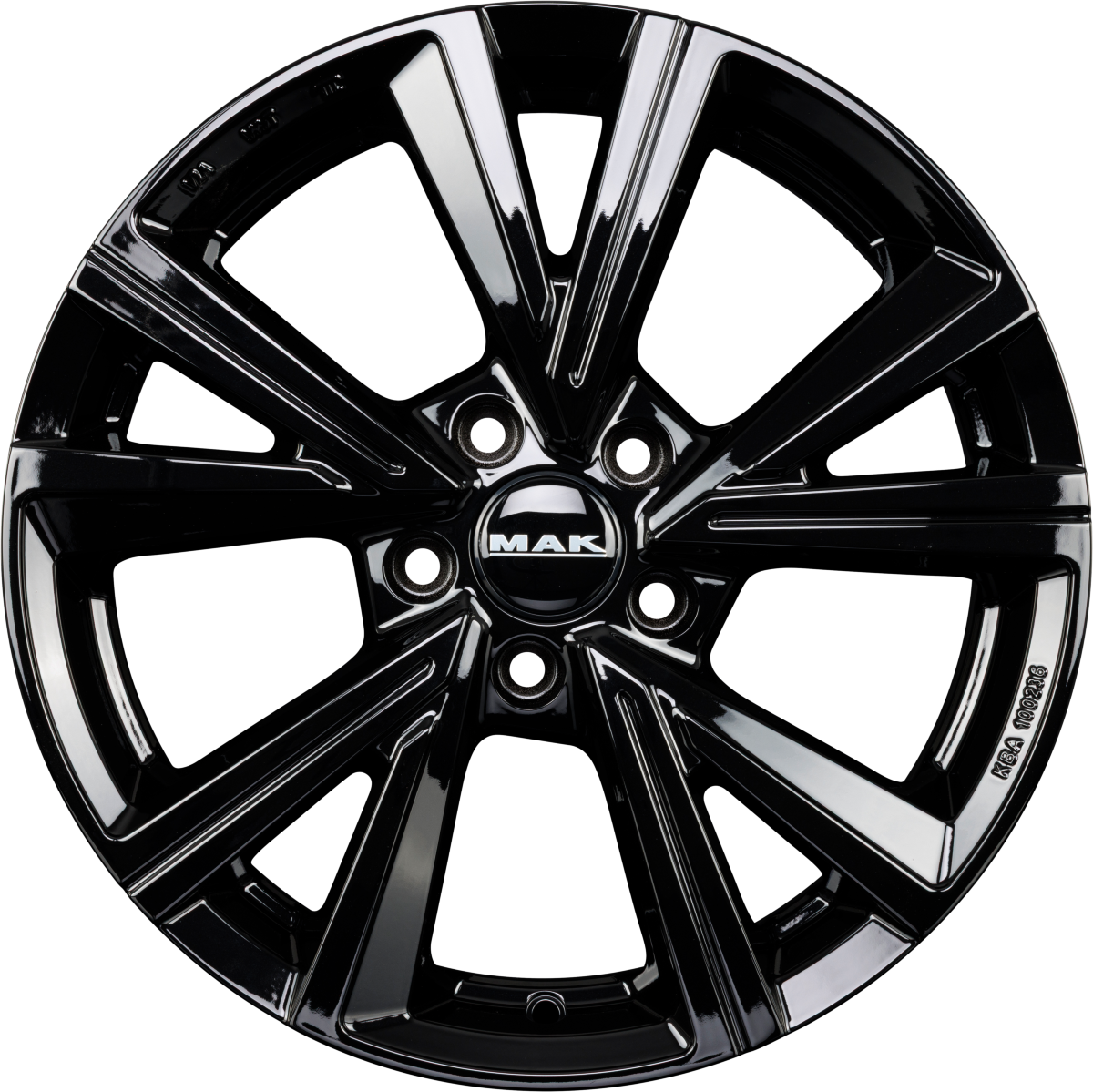 Mak Qvarz gloss black Alufelge 8x18 Zoll ET40 LK 5x112 ML76 – Bild 4