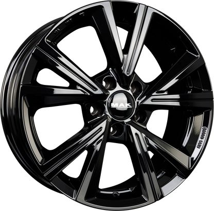 Mak Qvarz gloss black Alufelge 7.5x18 Zoll ET50 LK 5x112 ML57.1 – Bild 5