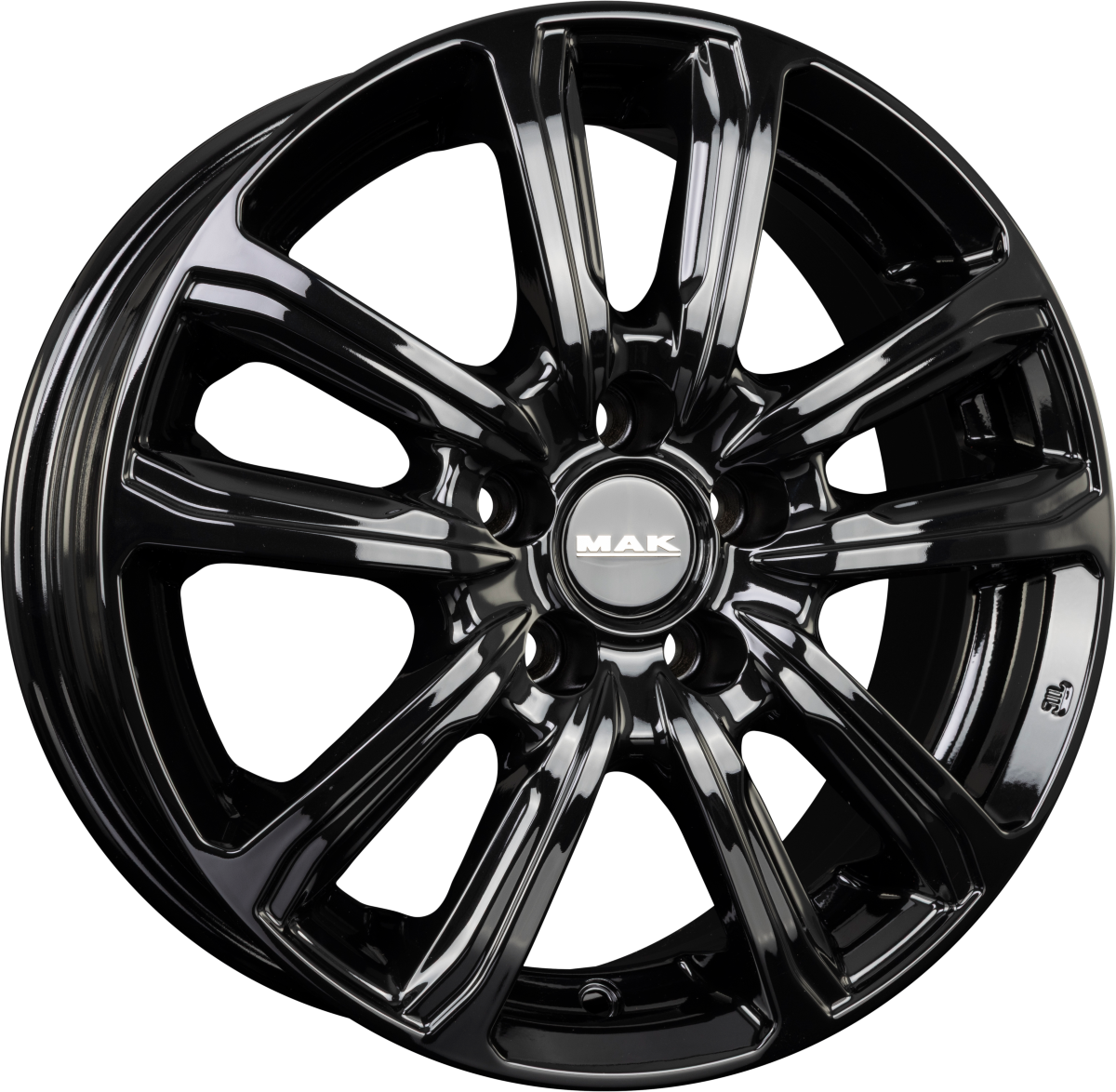 Mak Magma gloss black Alufelge 6x15 Zoll ET40 LK 4x100 ML60.1 – Bild 2