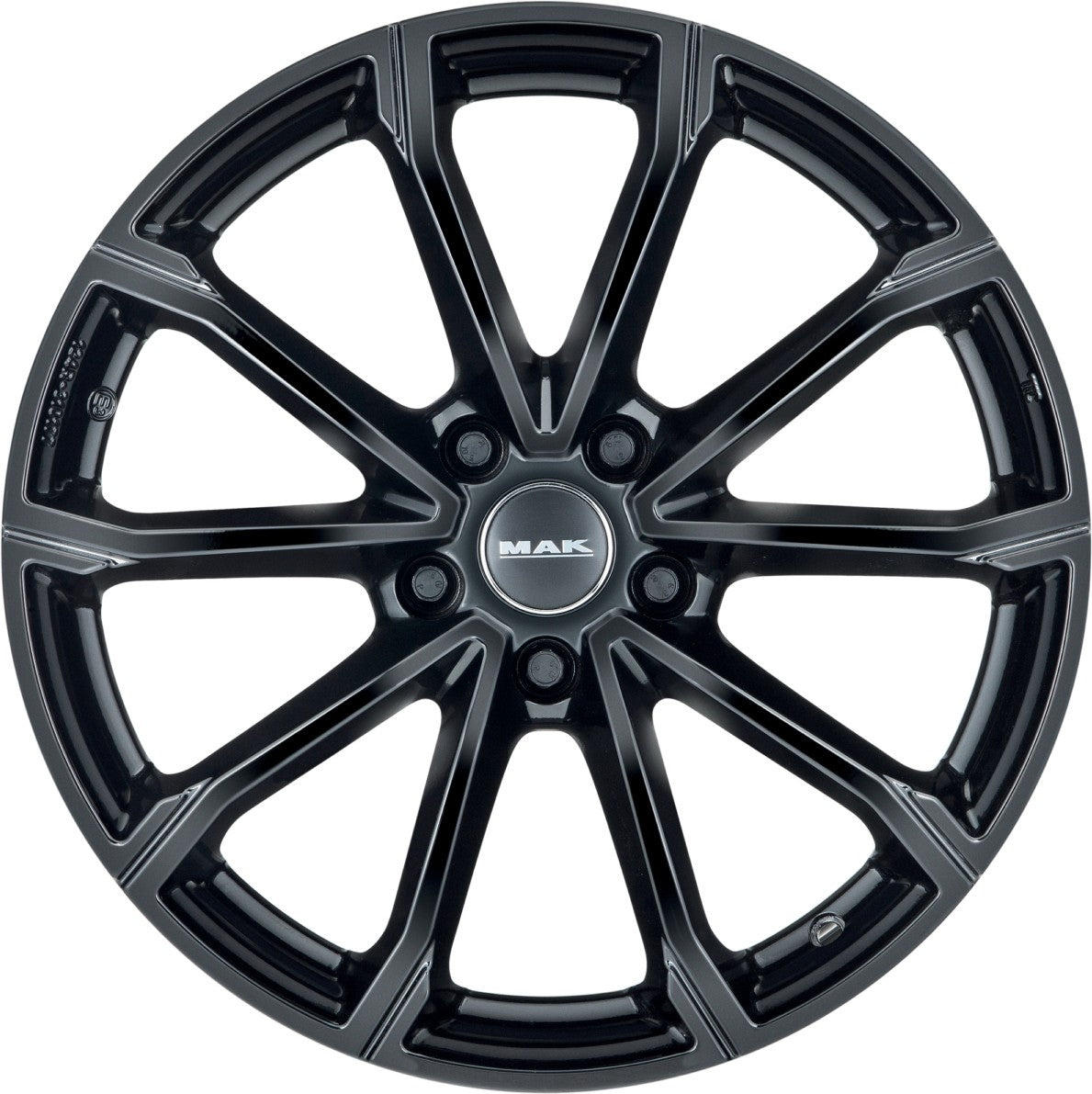Mak DaVinci gloss black Alufelge 7x18 Zoll ET45 LK 5x114.3 ML60.1 – Bild 2