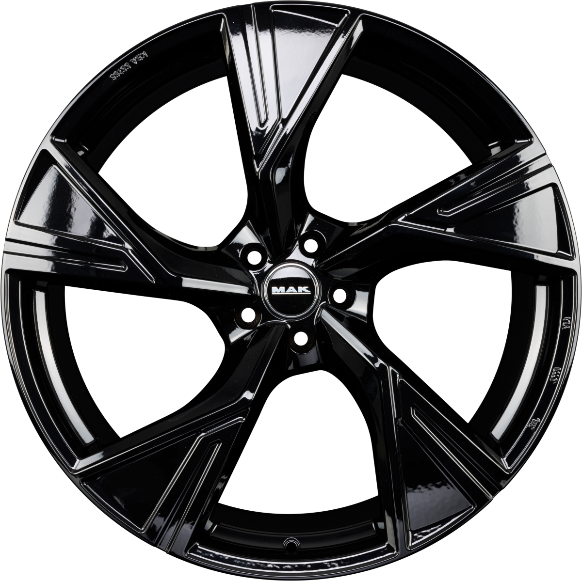 Mak Stark gloss black Alufelge 8.5x19 Zoll ET37 LK 5x112 ML57.1 – Bild 4