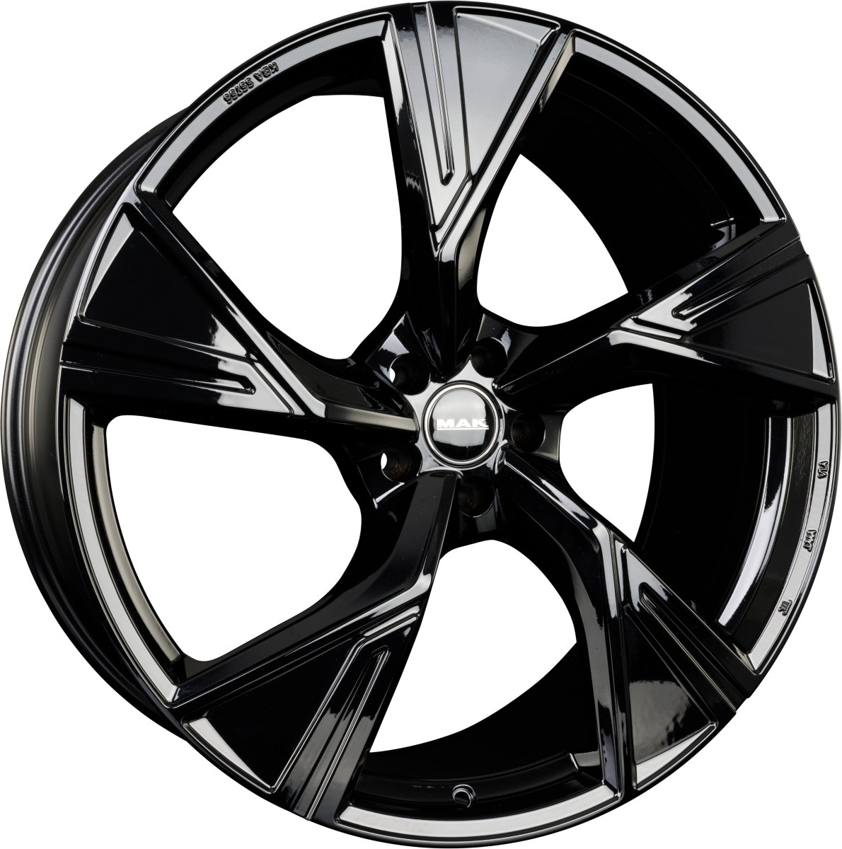 Mak Stark gloss black Alufelge 8.5x19 Zoll ET45 LK 5x130 ML66.45 – Bild 5