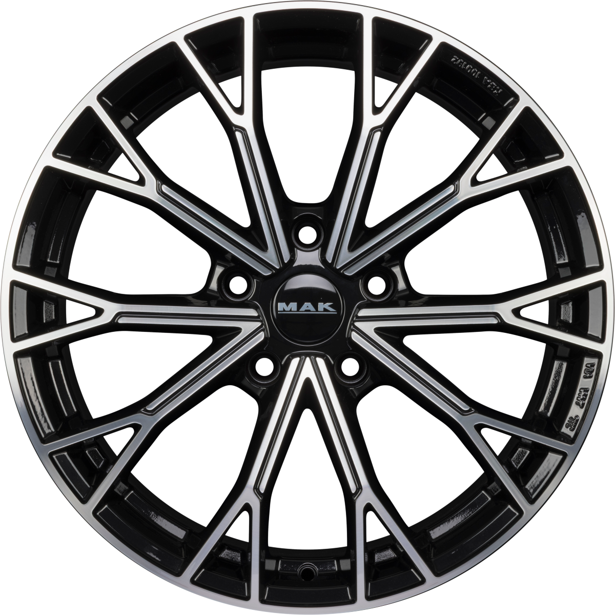 Mak Asphalt black mirror Alufelge 7x18 Zoll ET39 LK 5x100 ML57.1 – Bild 4