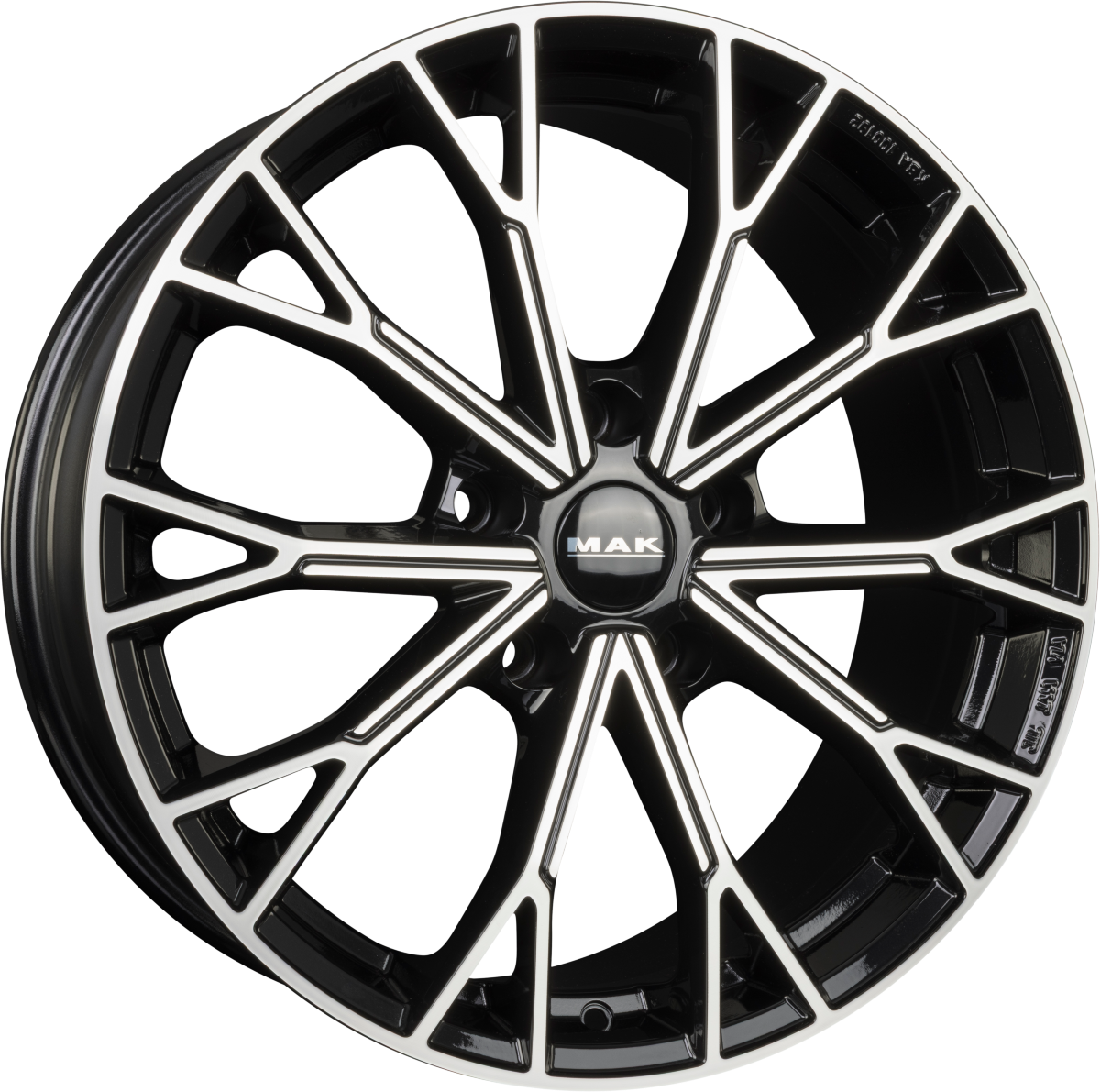 Mak Asphalt black mirror Alufelge 7x18 Zoll ET39 LK 5x100 ML57.1 – Bild 5