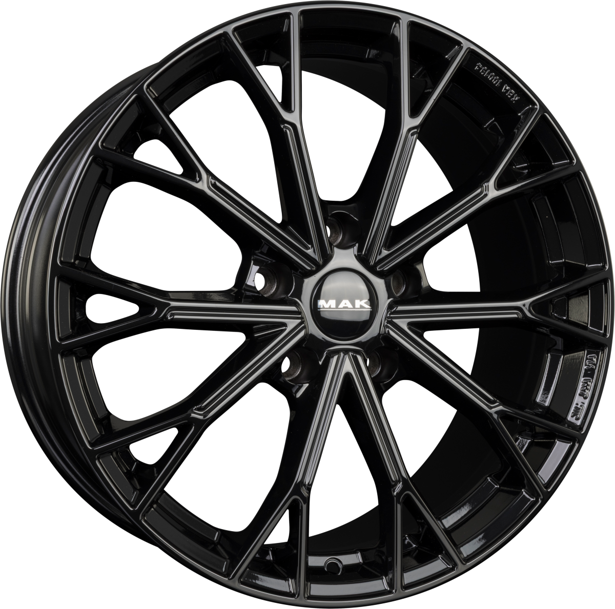 Mak Asphalt gloss black Alufelge 8.5x21 Zoll ET45 LK 5x108 ML72 – Bild 5