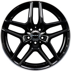 Mak Aurum Gloss Black Mirror Ring Alufelge 8x18 Zoll ET43 LK 5x112 ML66.6