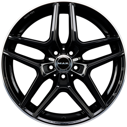 Mak Aurum Gloss Black Mirror Ring Alufelge 8x18 Zoll ET43 LK 5x112 ML66.6