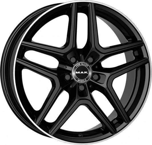 Mak Aurum Gloss Black Mirror Ring Alufelge 8x18 Zoll ET43 LK 5x112 ML66.6