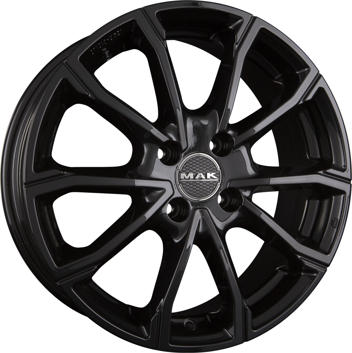 Mak DaVinci gloss black Alufelge 6.5x17 Zoll ET32 LK 4x108 ML65.1 – Bild 5