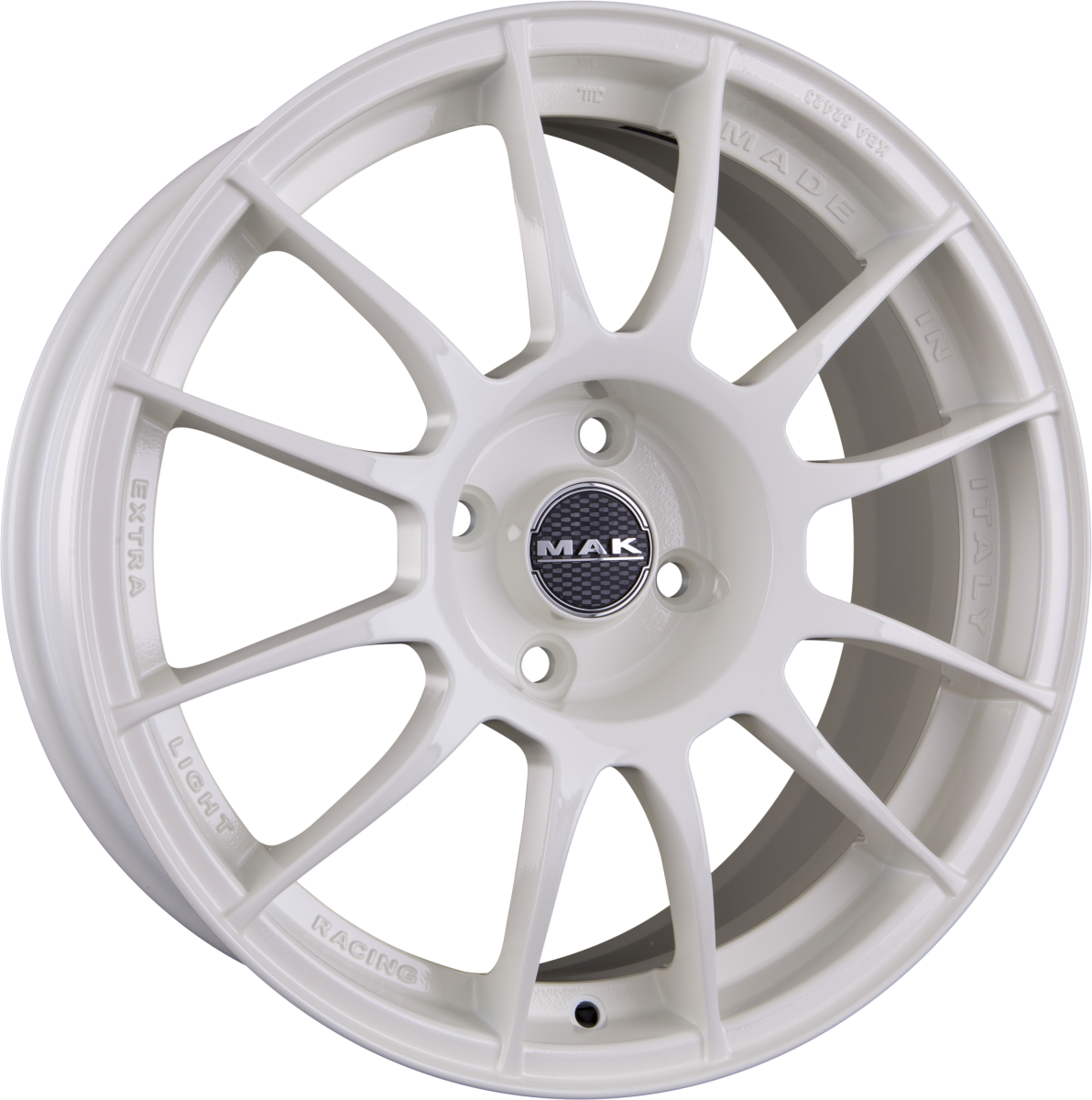 Mak XLR gloss white Alufelge 7x17 Zoll ET35 LK 5x114.3 ML76 – Bild 4