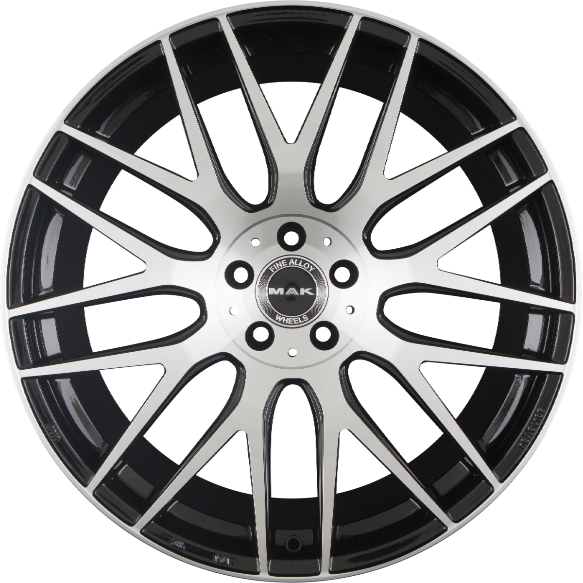 Mak Arrow Black Mirror Face Alufelge 8x18 Zoll ET40 LK 5x112 ML66.6 – Bild 4