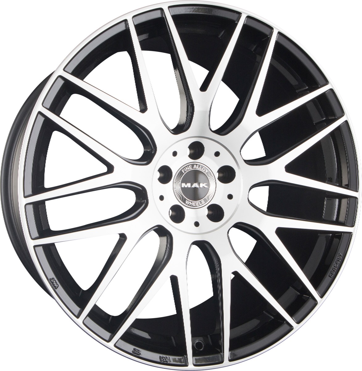 Mak Arrow Black Mirror Face Alufelge 8x18 Zoll ET40 LK 5x112 ML66.6 – Bild 5