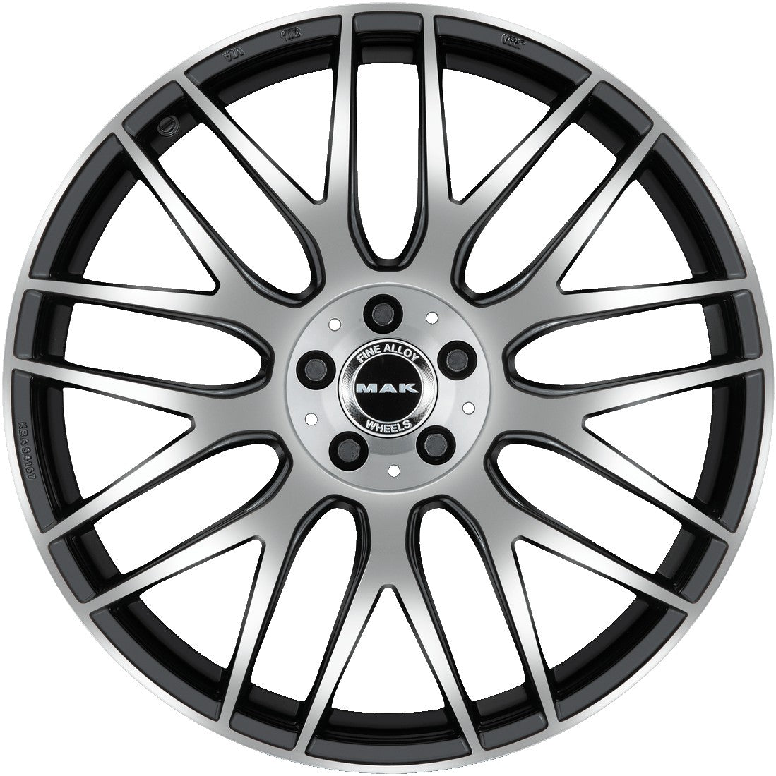 Mak Arrow-D black mirror 9.5x20 ET50 - LK5/112 ML66.6