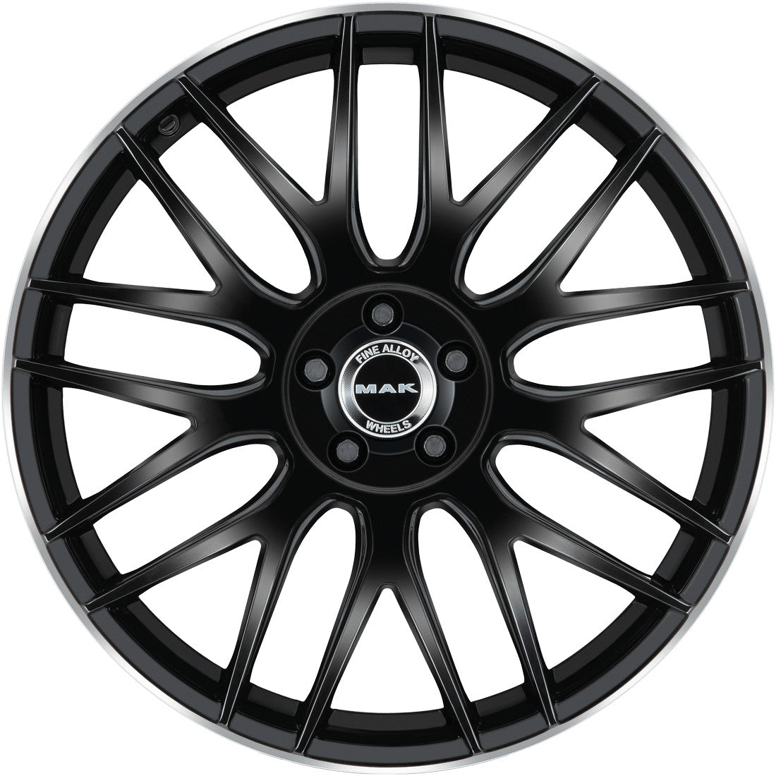 Mak Arrow-D gloss black mirror ring 9.5x20 ET57 - LK5/112 ML66.6