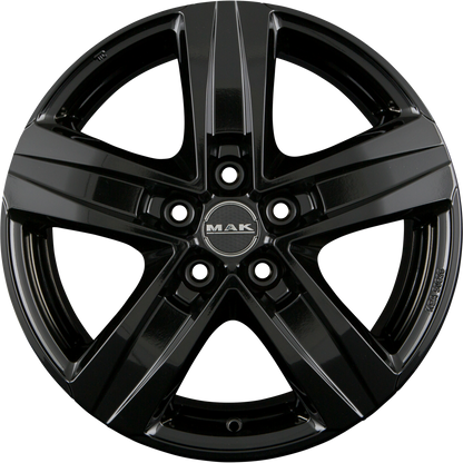 Mak Stone 5 gloss black Alufelge 7.5x18 Zoll ET43 LK 5x130 ML84.1 – Bild 3