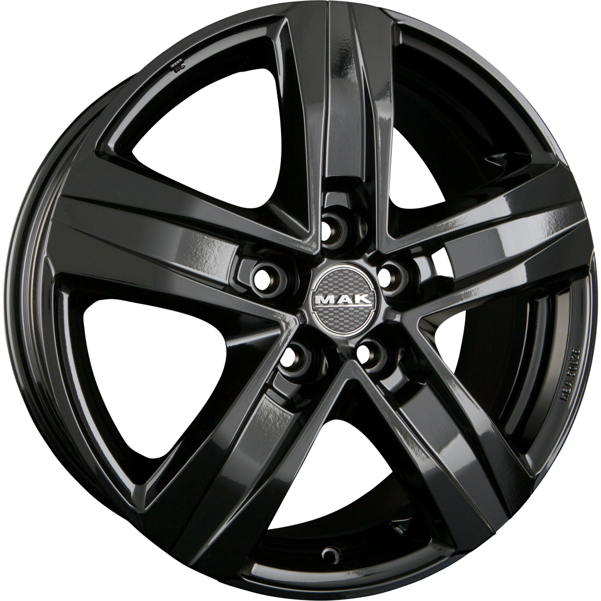 Mak Stone 5 gloss black Alufelge 7.5x18 Zoll ET43 LK 5x130 ML84.1 – Bild 4