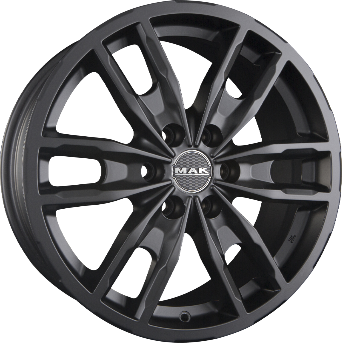 Mak Peak matt black Alufelge 8.5x18 Zoll ET44 LK 6x135 ML87.1 – Bild 5