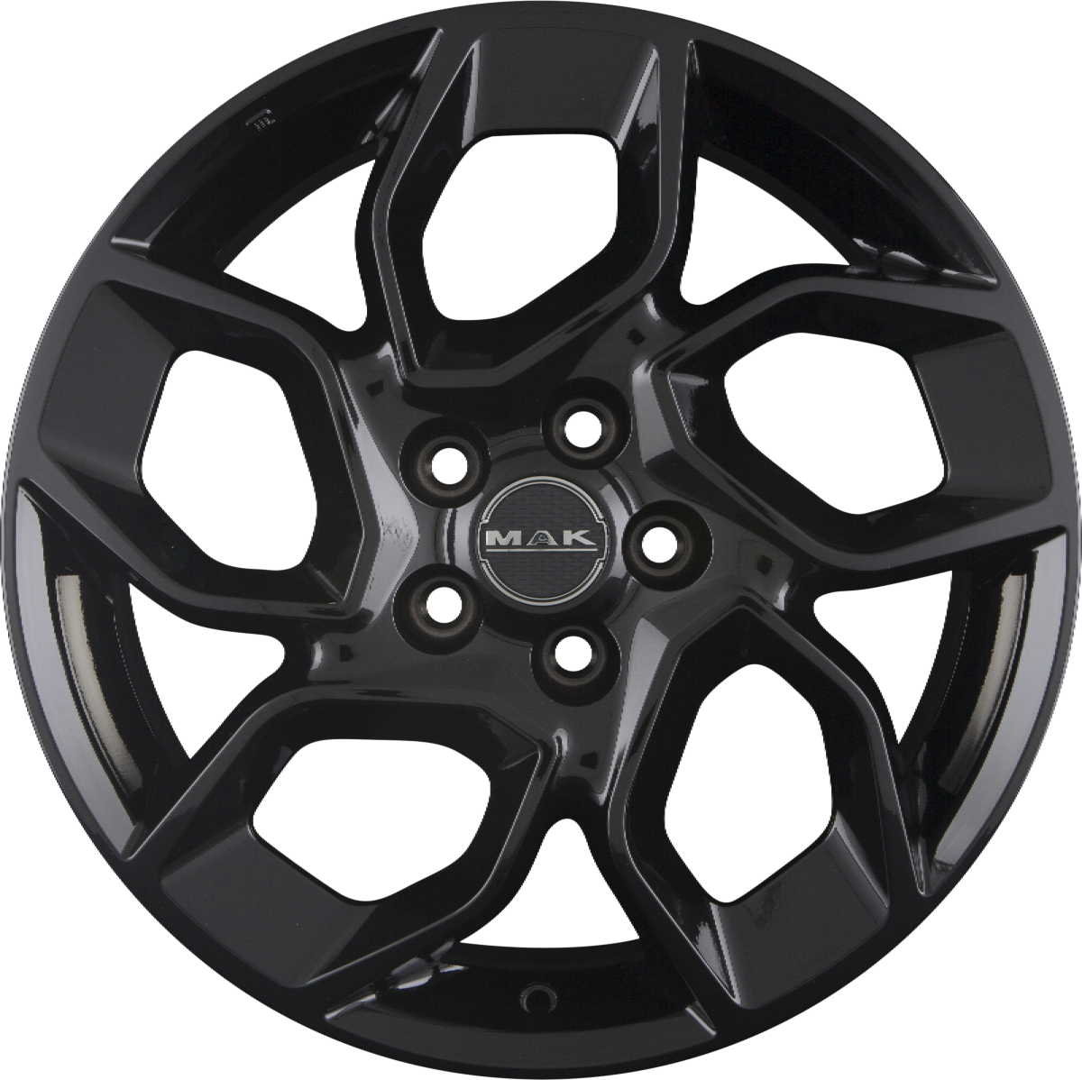 Mak Express gloss black Alufelge 6.5x16 Zoll ET60 LK 5x160 ML65.1 – Bild 4