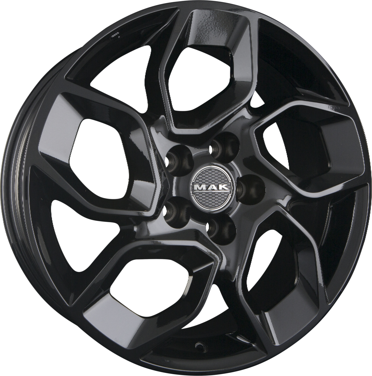 Mak Express gloss black Alufelge 6.5x16 Zoll ET60 LK 5x160 ML65.1 – Bild 5