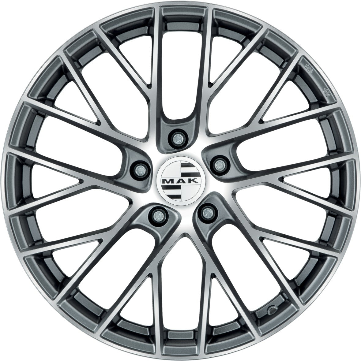 Mak Monaco gun metallic mirror 8.5x19 ET46 - LK5/112 ML57.1