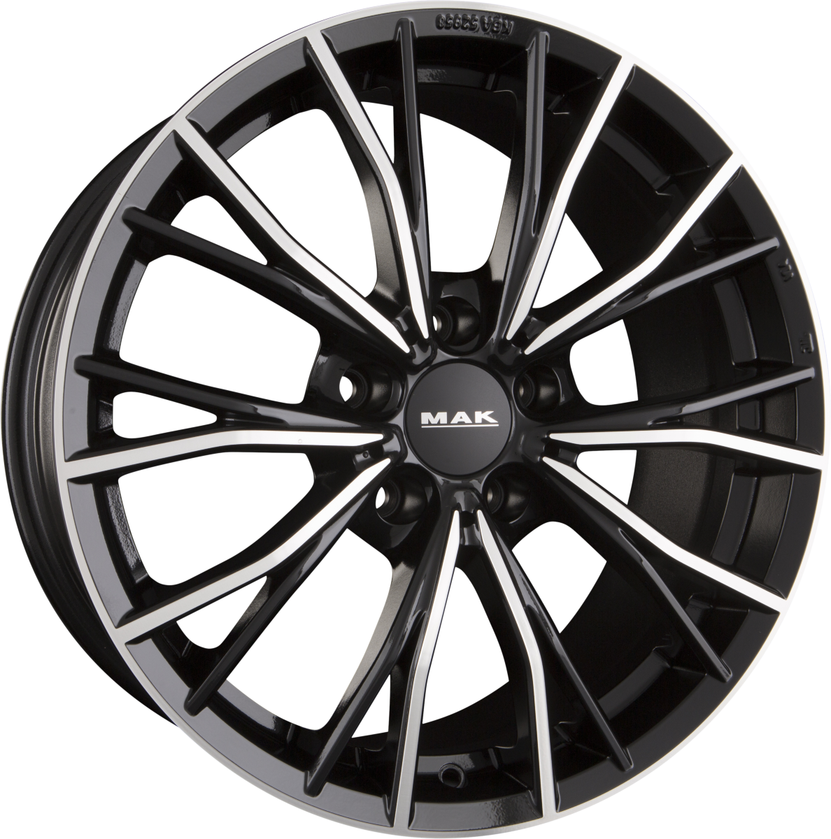 Mak Mark-D black mirror Alufelge 9.5x19 Zoll ET44 LK 5x112 ML66.6 – Bild 4